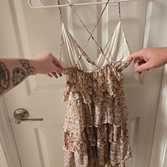 Y2K Wet Seal Floral Tiered Mini Dress - Picture 3 of 5